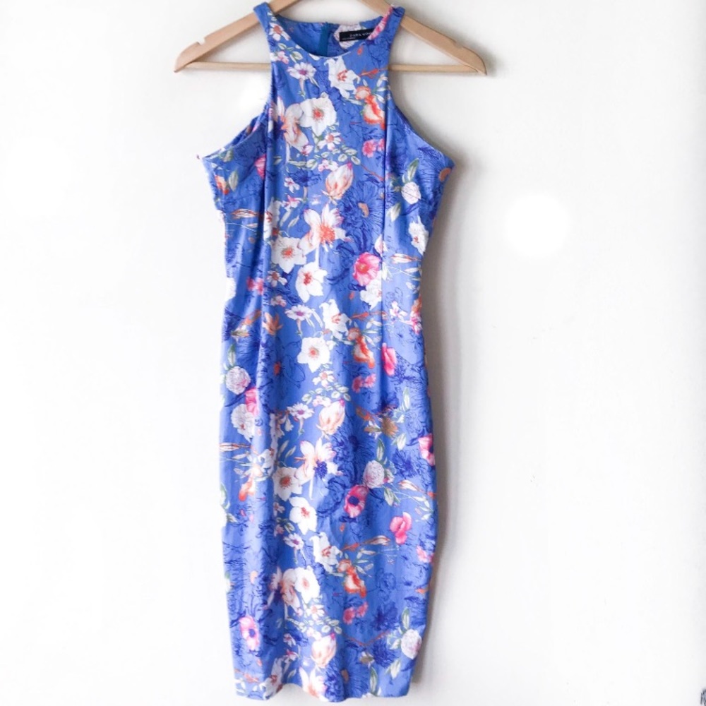 ZARA Floral Printed Midi Dress